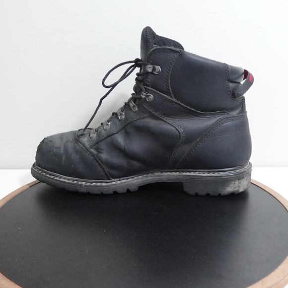 Red Wing Boots Mens Size 11.5 Black‎ Leather Work Steel Toe Vibram Sole EH ASTM - Picture 6 of 10